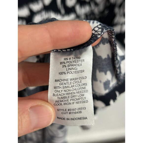 En Focus Studi Ruched Waist Black White Patterned Dress Size 12 - Picture 6 of 9